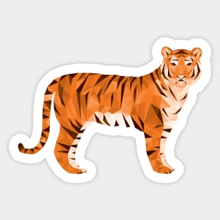 Geometric Low Poly Tiger Sticker